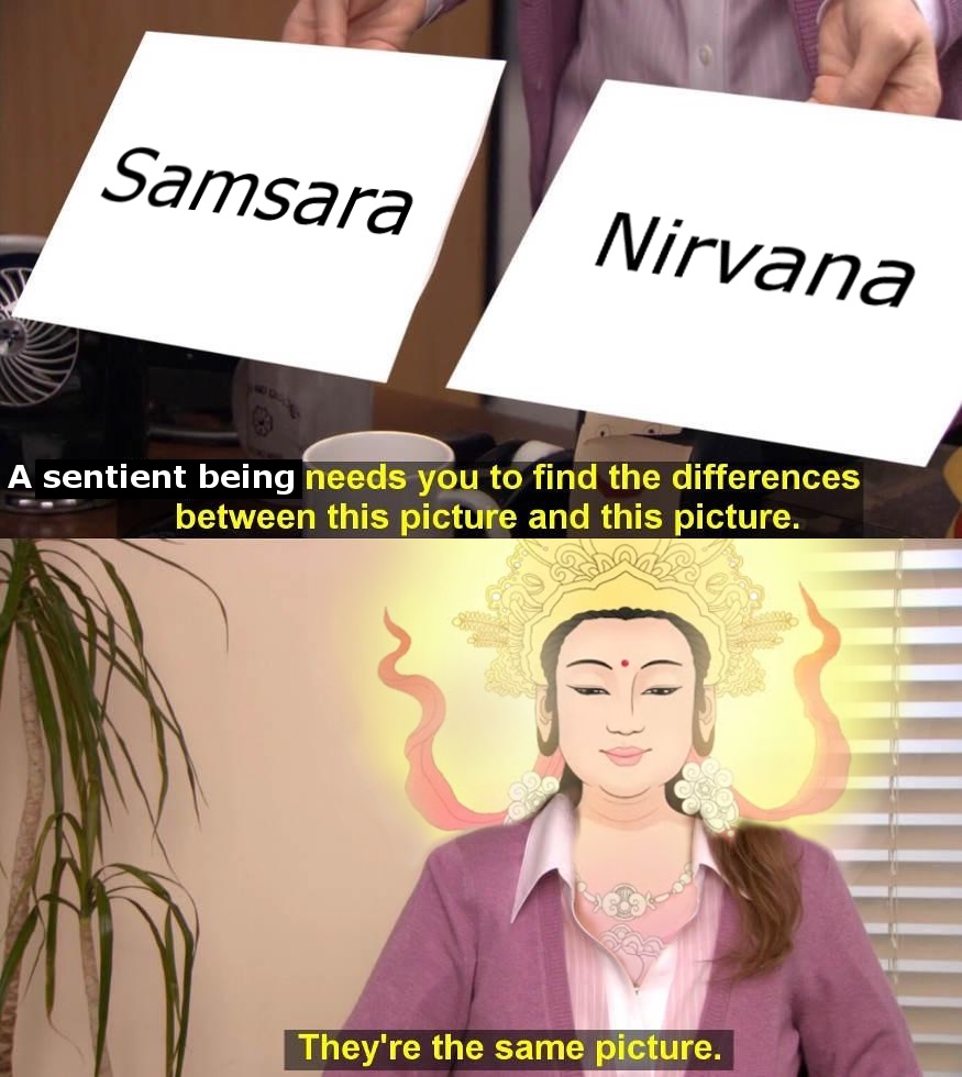 are samsara and nirvana actually the same